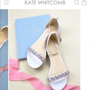 Kate Whitcomb White Bridal Flats